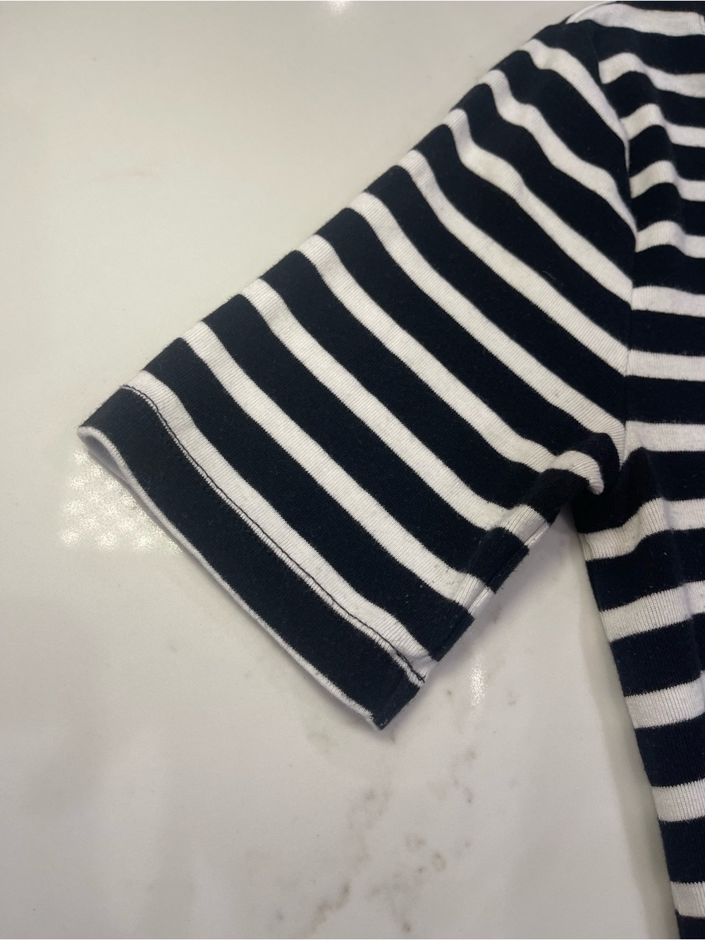 GAP Black & White Striped Short Sleeve “Modern Tee” - Women’s - Picture 3 of 11
